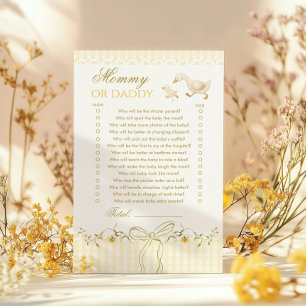 Jeu de baby shower Maman ou Papa Oie Folle