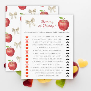 Jeu de baby shower Maman ou Papa pour la baby show