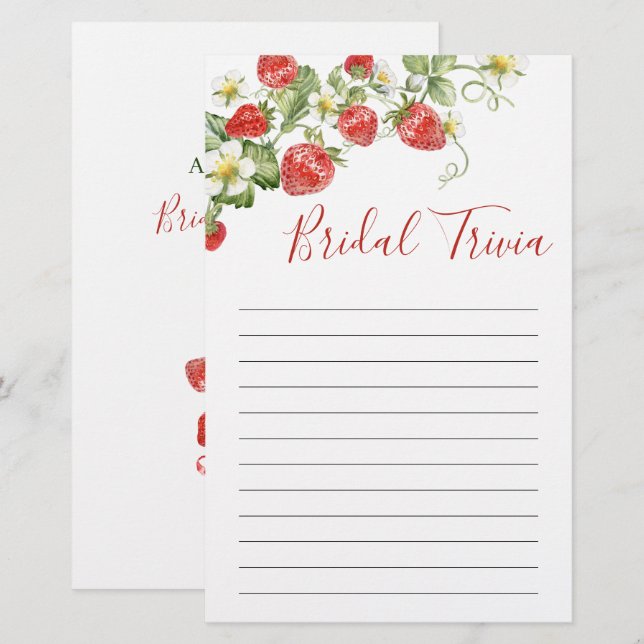 Jeu de Baby Shower Mariage à l'aquarelle Tendance  (Devant / Derrière)