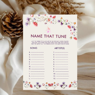 Jeu de Baby Shower Mariage Floral Boho Moderne Nom