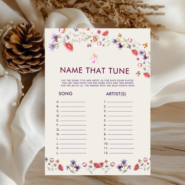 Jeu de Baby Shower Mariage Floral Boho Moderne Nom (Créateur téléchargé)