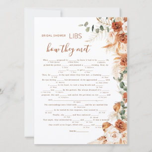 Jeu de Baby Shower Mariage Terracotta Boho Comment