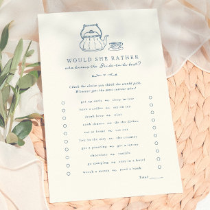 Jeu de Baby Shower Mariage 'Vintage Tea Would She