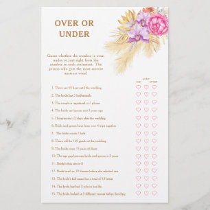 Jeu de baby shower mariée boho pampa - Plus ou moi