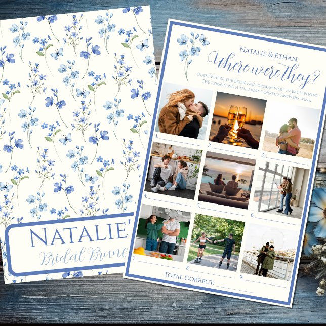 Jeu de Baby Shower Mariée Personnalisé Où Étaient- (Créateur téléchargé)