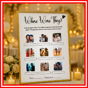 Jeu de Baby Shower Moderne Élégante Où Étaient-Ils