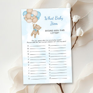 Jeu de Baby Shower Ours en Peluche