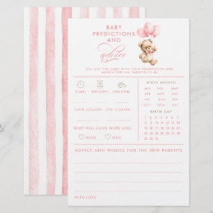 Jeu de baby shower Ourson Prédictions et Conseils