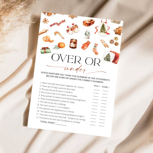 Jeu de Baby Shower : Plus ou Moins en Hiver (Créateur téléchargé)