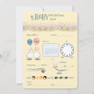 Jeu de baby shower pour bébé oie / oie maman
