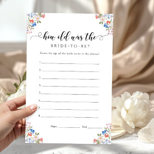 Jeu de Baby Shower pour la Mariée Fleurie Élégante
