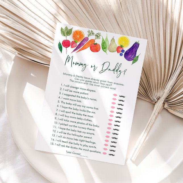 Jeu de Baby shower pour maman ou papa à la culture (Créateur téléchargé)