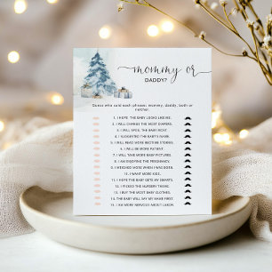Jeu de baby shower pour maman ou papa d'hiver