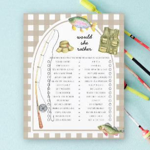 Jeu de baby shower pour pêcheur : "Préférerait-ell