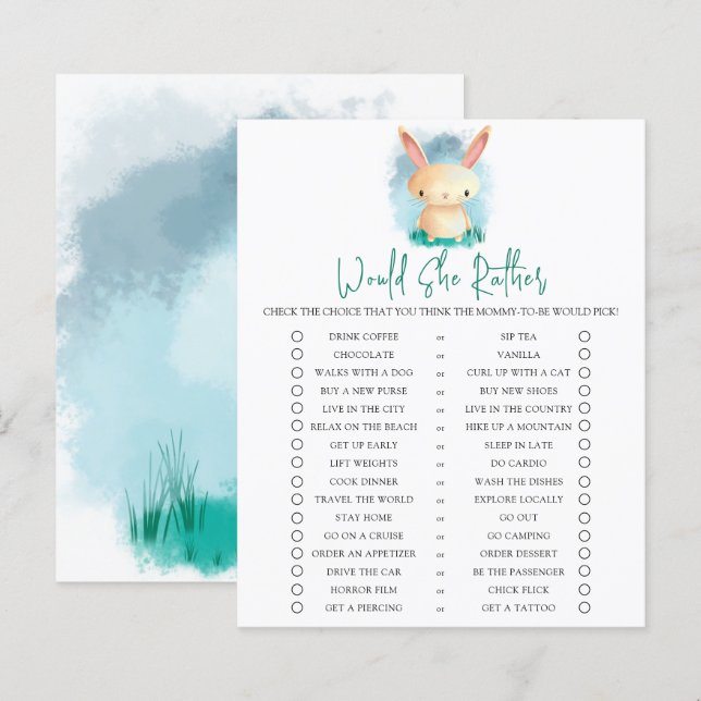 Jeu de baby shower pour savoir ce qu'elle préfère  (Devant / Derrière)