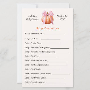 Jeu de Baby Shower Prédictions de Bébé Fête Am