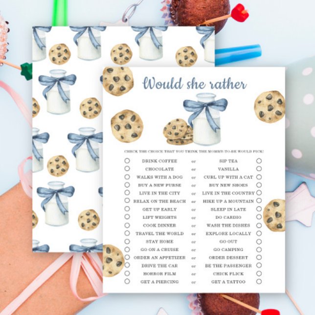 Jeu de baby shower 'Préférerait-elle des biscuits  (Créateur téléchargé)