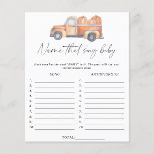 Jeu de baby shower 'Pumpkin truck - Nommez cette c