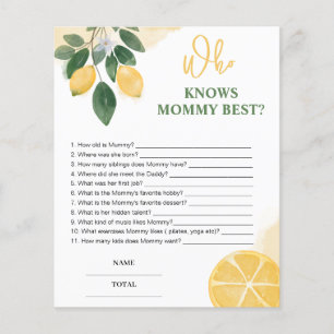 Jeu de Baby Shower : Qui connaît le mieux Maman Ci