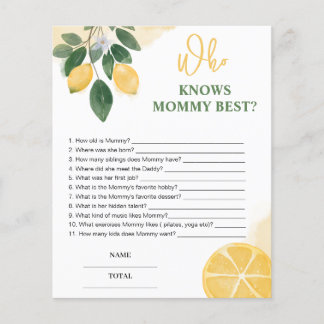 Jeu de Baby Shower : Qui connaît le mieux Maman Ci