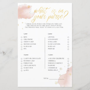 Jeu de Baby Shower Rose d'Hiver Qu'Est-Ce Qu'Il Y