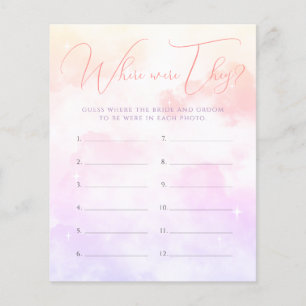 Jeu de Baby Shower 'Rose Pourpre Où étaient-Ils'