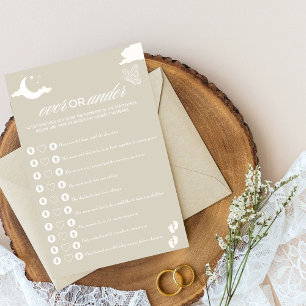 Jeu de Baby shower rustique Plus ou moins?