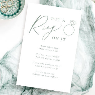 Jeu de baby shower 'sage script put a ring on it'