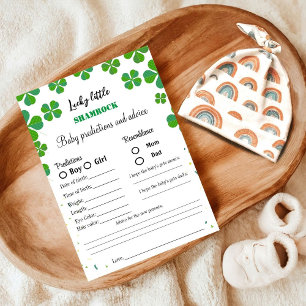Jeu de baby shower St Patrick prédiction bébé