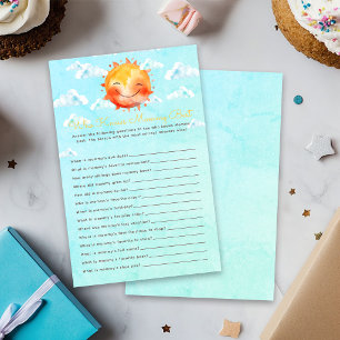 Jeu de baby shower Sunshine Qui connaît le mieux M
