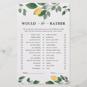 Jeu de Baby Shower sur le thème d'aquarelle botani