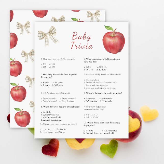 jeu de baby shower sur les bébés pommes | Jeu de B (Créateur téléchargé)