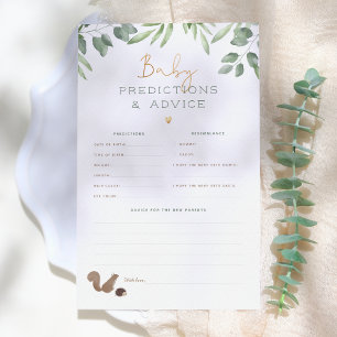 Jeu de Baby shower sur les prévisions et les conse