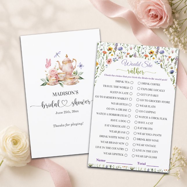 Jeu de Baby Shower Tea Party Préféreriez-Vous (Créateur téléchargé)