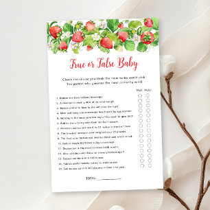Jeu de baby shower Vrai ou Faux sur le thème de la
