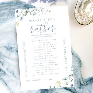 Jeu de baby shower 'Wildflower would she rather'