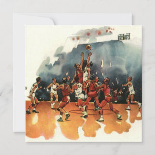 Jeu De Basketball vintage, Joueurs De Basketball