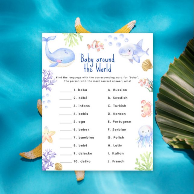 jeu de bébé animal marin autour du monde (Créateur téléchargé)