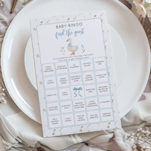 Jeu de bébé bingo Silly Goose pour trouver l'invit