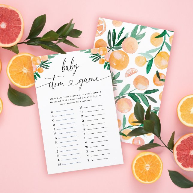 Jeu de bébé de douche de bébé Citrus Orange (Créateur téléchargé)