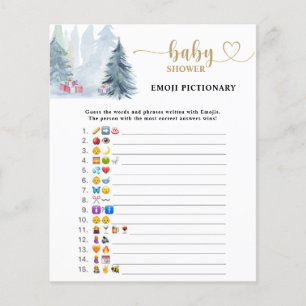 Jeu de bébé en emoji d'hiver shower