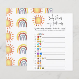 Jeu de bébé en emoji soleil shower