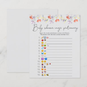 jeu de bébé shower avec des émoticônes de fleurs s