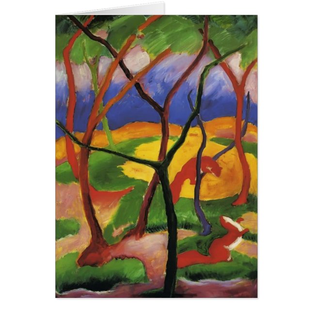 Jeu de belettes de Franz Marc (Devant)