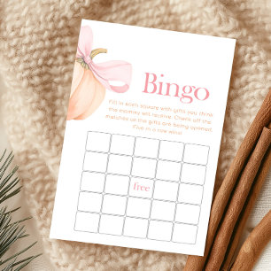 Jeu de Bingo avec un Petit Citrouille Orange et un