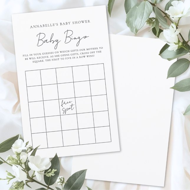 Jeu de Bingo Baby Shower (Baby Shower Bingo Game )