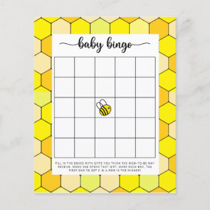 Jeu de bingo Baby shower abeille