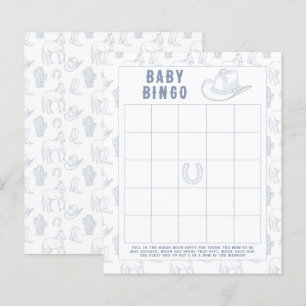 Jeu de bingo Baby shower Cowboy