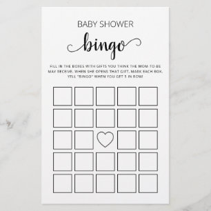 Jeu de Bingo Baby Shower Fête Baby Shower