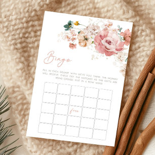 Jeu de Bingo Baby Shower Fleur de Printemps